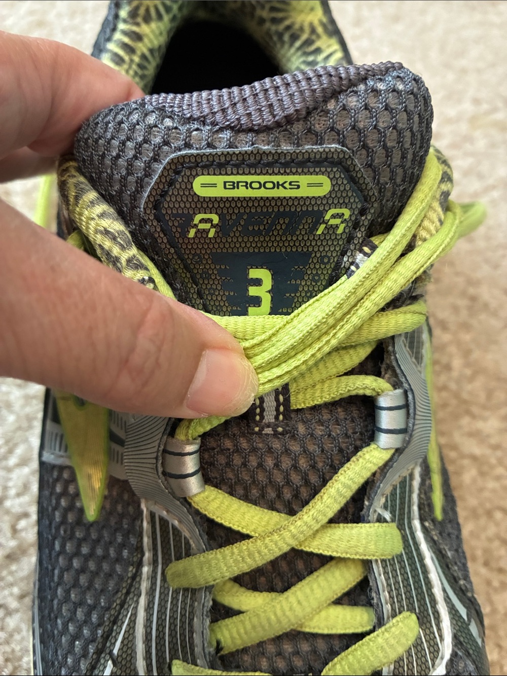 Brooks Men's Running Sneakers - Black & Lime - Picture 2 of 8